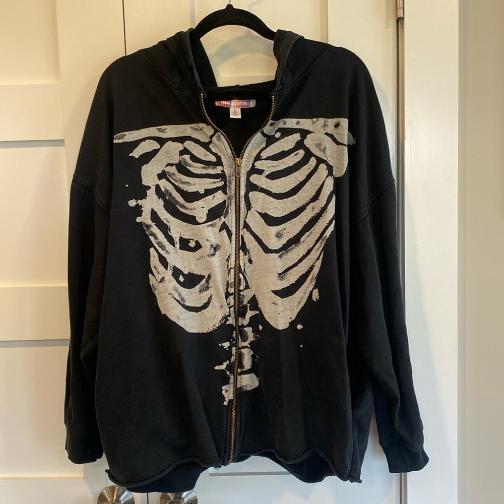 Urban Outfitters Skeleton Zip-up sweatshirt